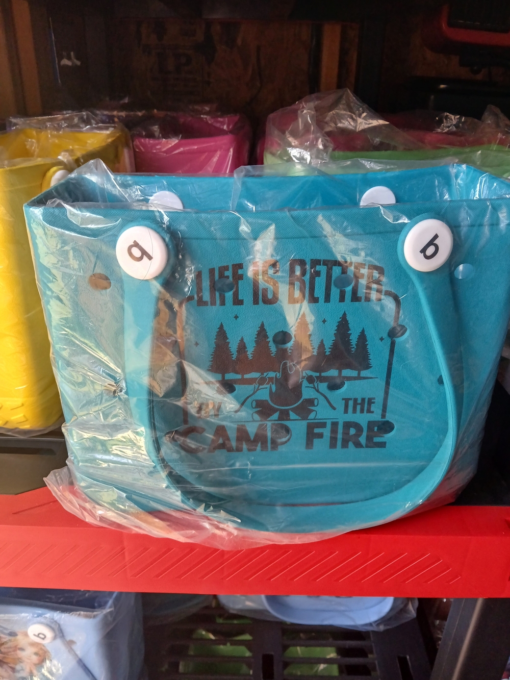 'Life Is Better - The Camp Fire' Small size - bogg like bag